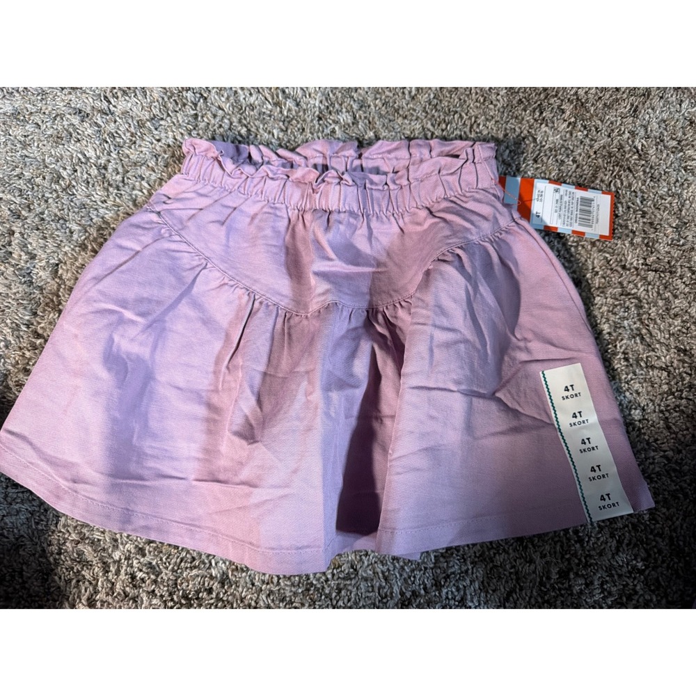 Cat & Jack Girls Light Purple Paperbag Waist Skort Toddler Size 4T NWT